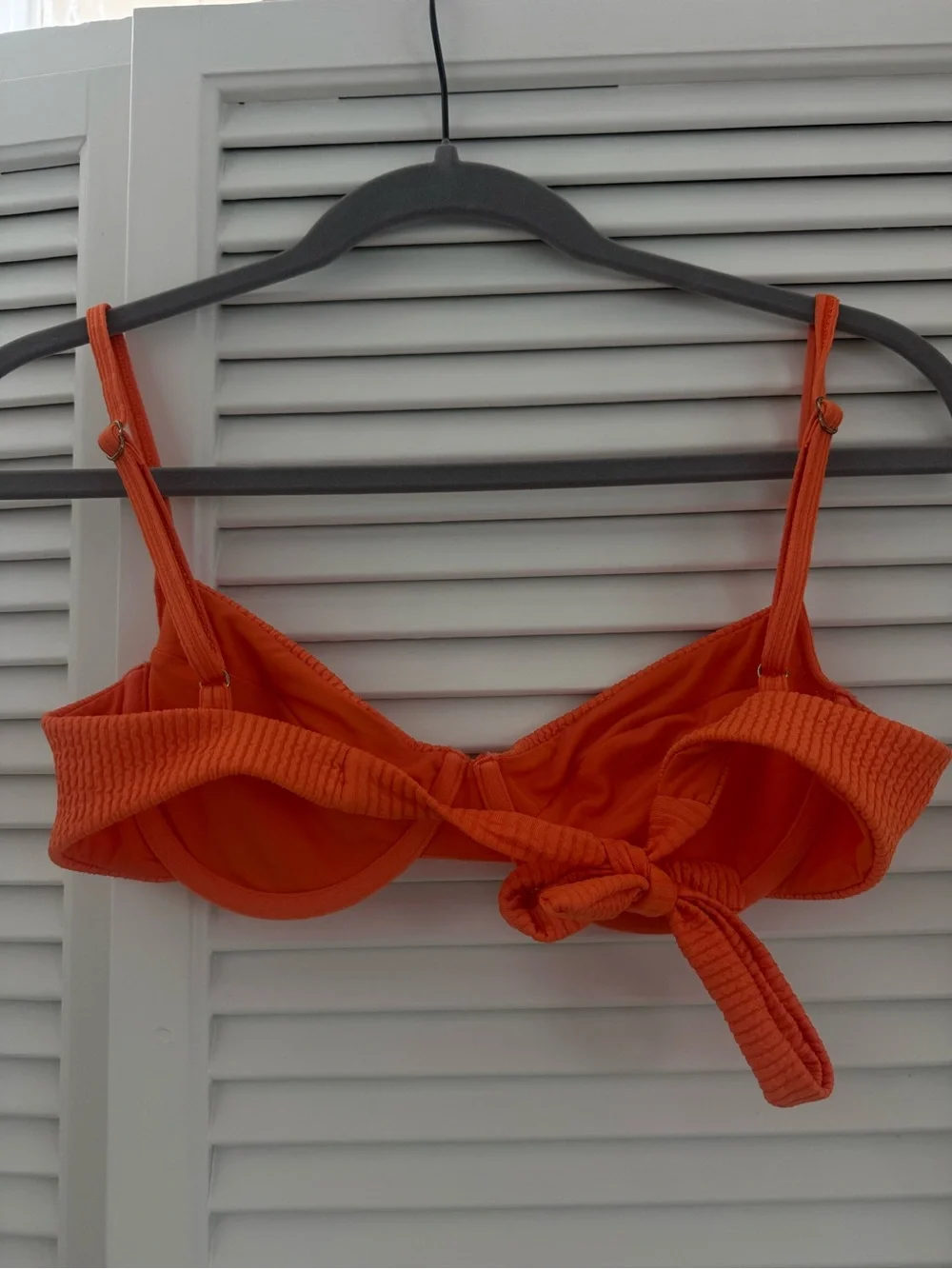 Orange Ribbed Underwire Monday Swimwear Bikini Set